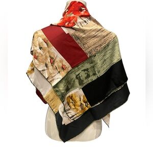 miranda digital Elegant Multicolor Silk Scarf